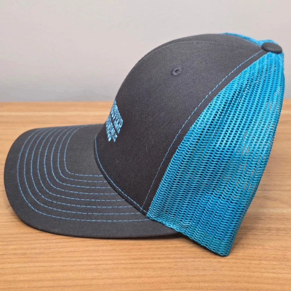 Richardson 112 Mens OSFA Grey Blue Excellent C3 Skidsteer Snapback Baseball Cap